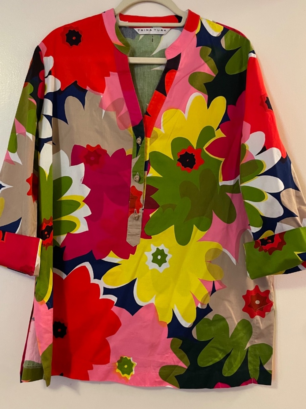 Trina Turk FLORIDA TOP Tunic - L - Picture 3 of 11